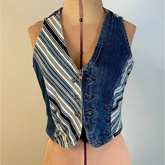 Vintage Jackets & Coats Vintage Western Ethics Denim Vest W Zipper
